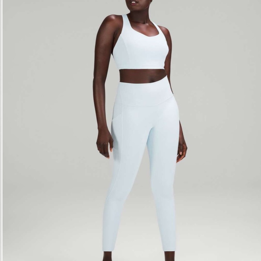 Women's Light Blue High-Waisted Leggings